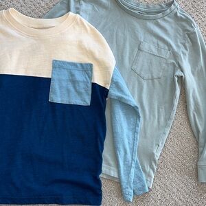 Boys 5t Pocket Long Sleeve Shirts Pocket Tee blue Tommy Bahama